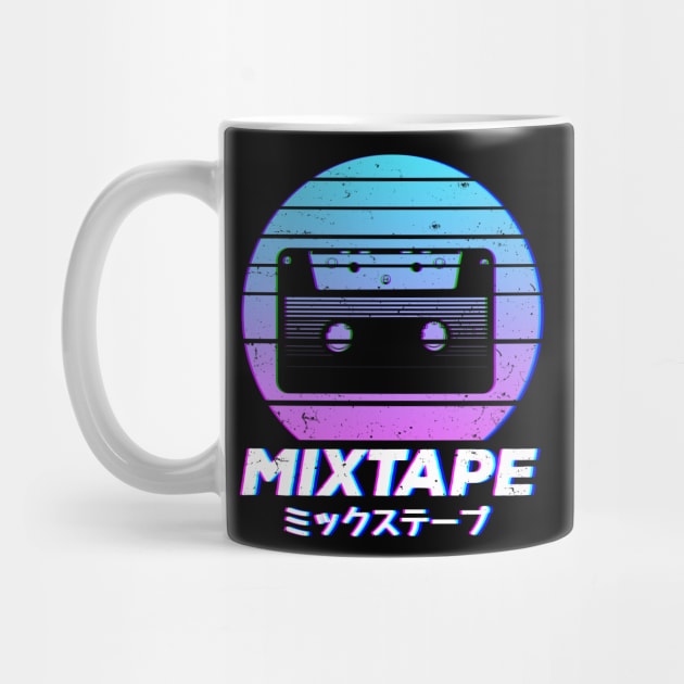 Japanese Aesthetic Mixtape Vaporwave Synthwave Emo by wbdesignz